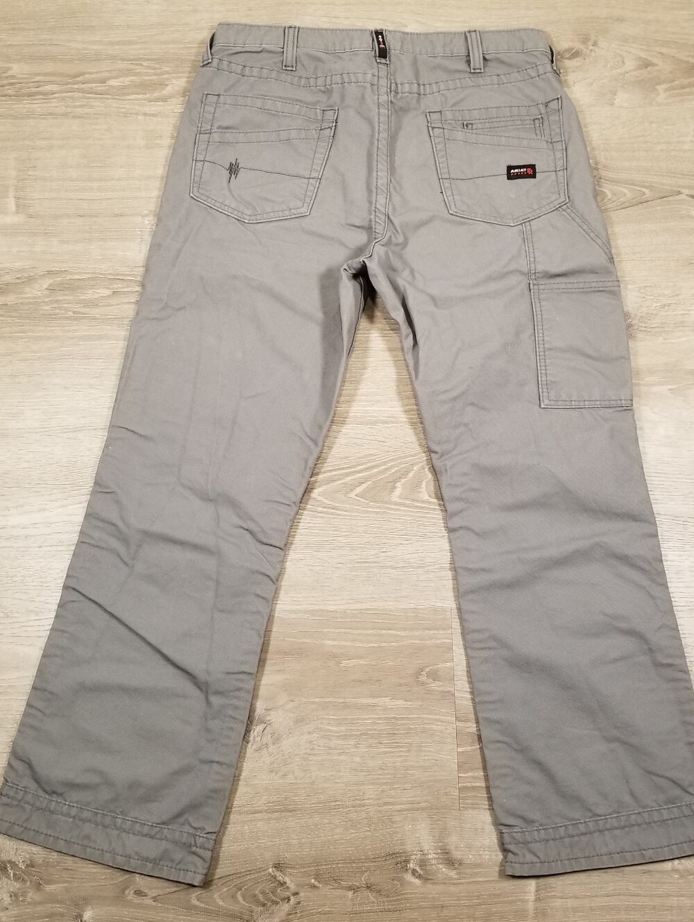 Ariat FR M4 Low Rise Boot Cut Jeans Mens 35x30 Gray Flame Resistant Work Relaxed - Picture 6 of 9